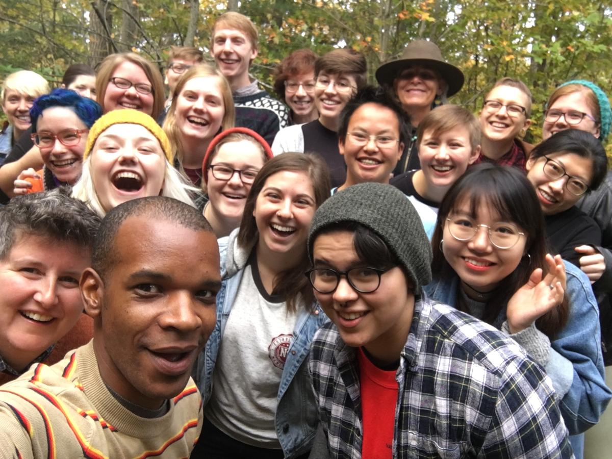 Photo of a group selfie from the Student Leadership Retreat 2016