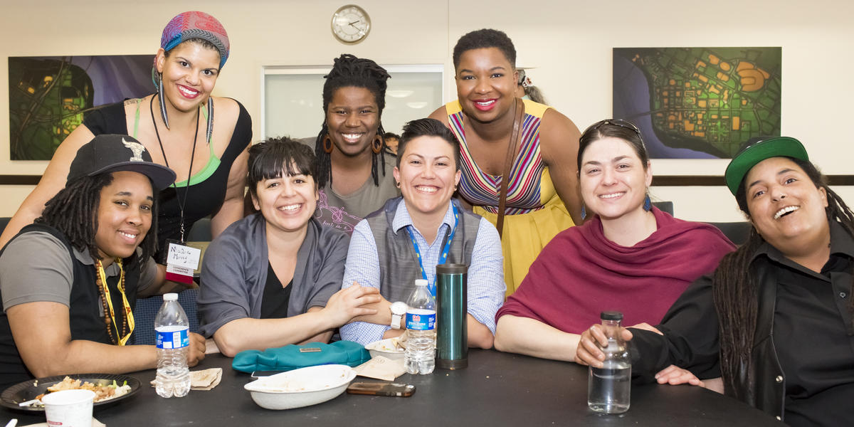 Photo of group of QIPOC folks at the Queer People of Color Conference 2014